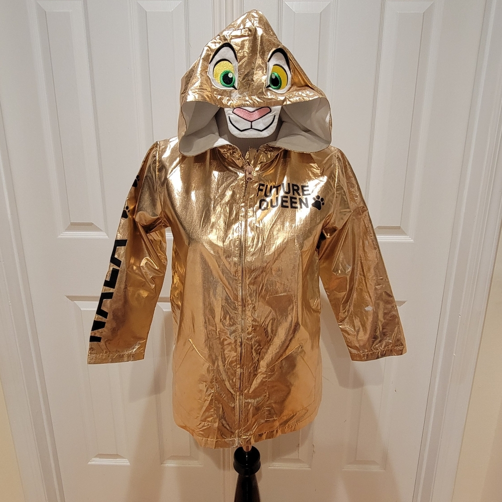 Disney The Lion King Girls Future Queen Nala Hooded Gold Jacket XL 14-16
